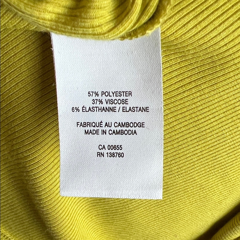 Chartreuse Yellow Sleeveless Women's Top - Picture 8 of 8